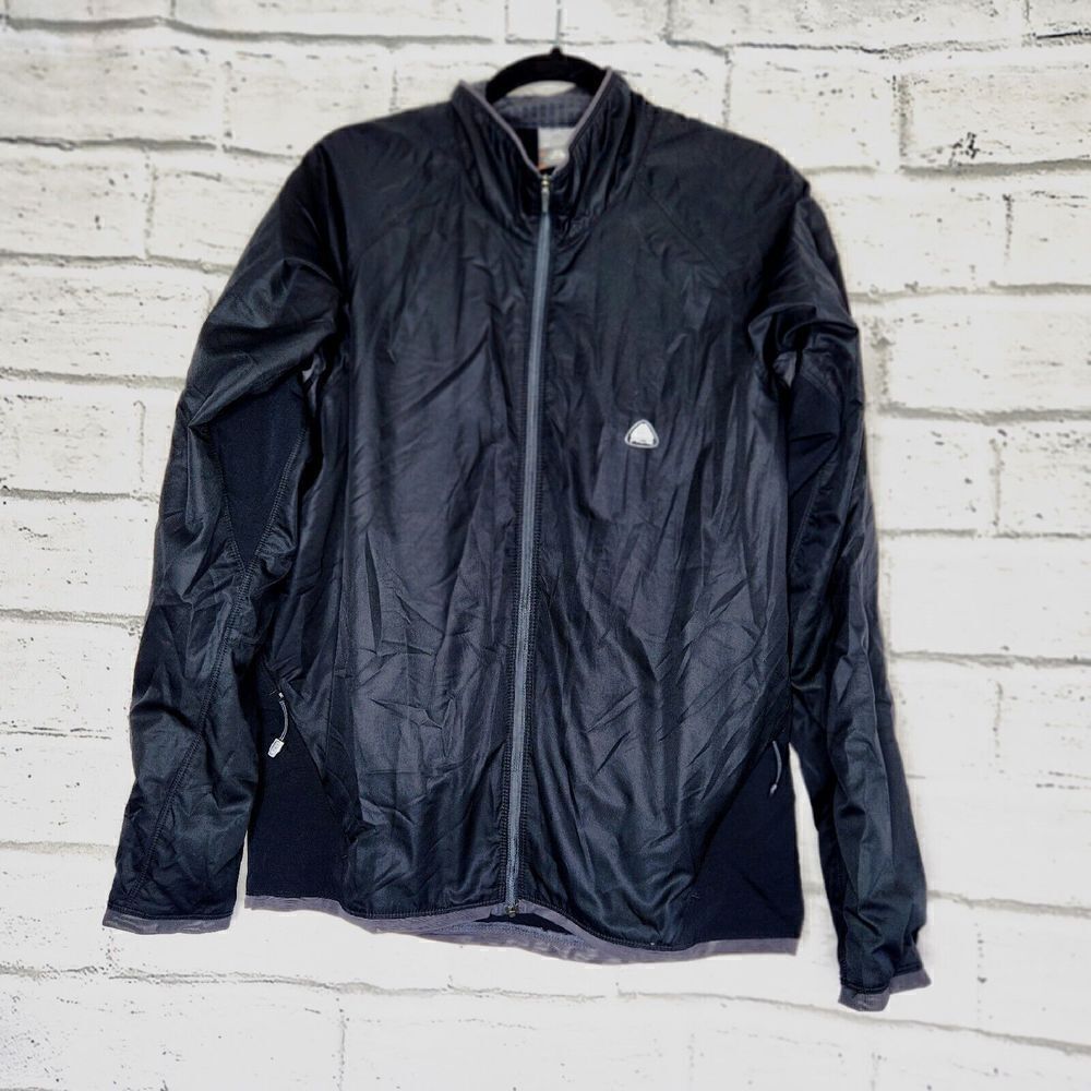 Nike ACG Sphere Dry Men's Black Gray Full Zip-Up Jacket Pockets Size Medium